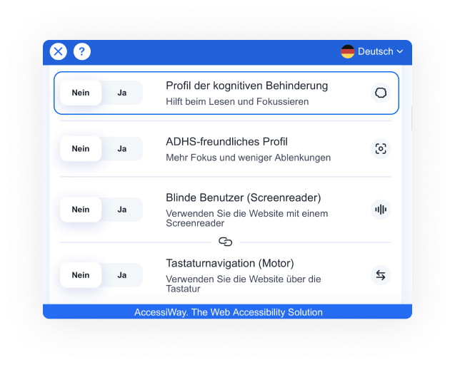 AccessiWay-Schnittstelle mit kognitivem Behinderungsprofil ausgewählt